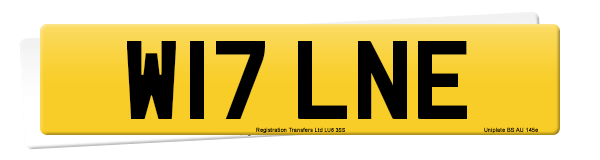Registration number W17 LNE